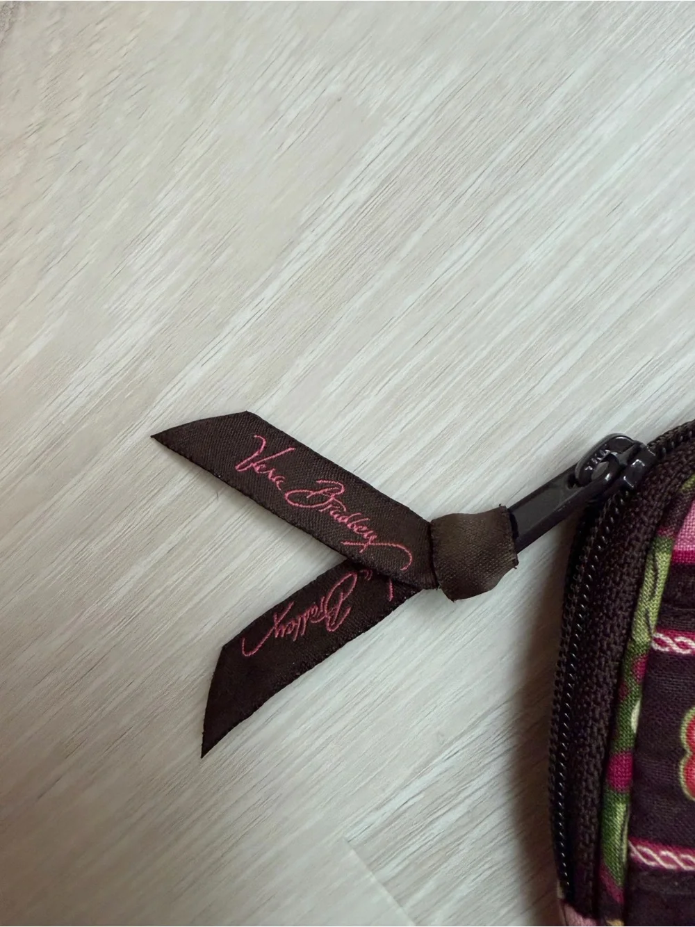 Vintage Vera Bradley Mod Floral Pink Quilted Wristlet